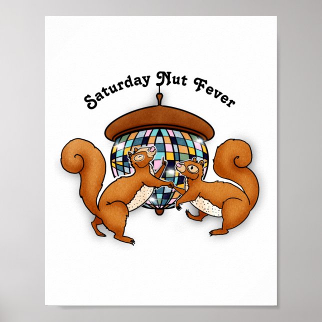 Affiche Squirrels Disco Funny Party  (Devant)