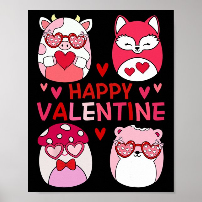 Affiche Squish Squad Joyeux Cadeaux Valentin Pour Enfants  (Devant)