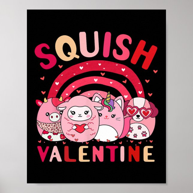 Affiche Squish Valentine Squad Cadeaux Mignonne Pour Enfan (Devant)