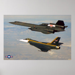 Affiche SR-71 BLACKBIRD et F-16XL