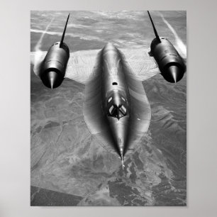 Affiche SR-71 Blackbird survolant la Californie