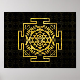 Affiche Sri d'or Yantra/Sri Chakra