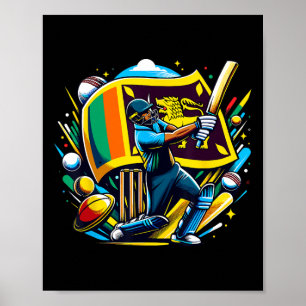 Affiche Sri Lanka Cricket Maillot de cricket sri-lankais 1