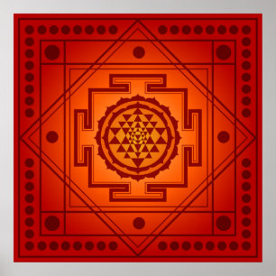 Affiche Sri Yantra spirituel