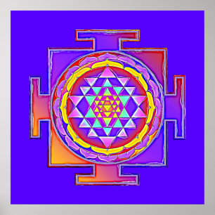 Affiche Sri Yantra - Symbole hindouiste Design 1