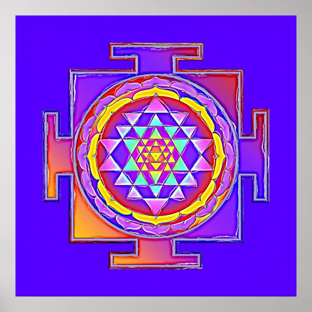 Affiche Sri Yantra - Symbole hindouiste Design 1 (Devant)
