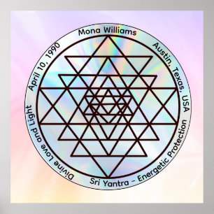 Affiche Sri Yantra – Talisman de Protection Personnalisabl