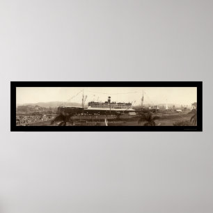 Affiche SS Ancon Au Panama Photo 1939