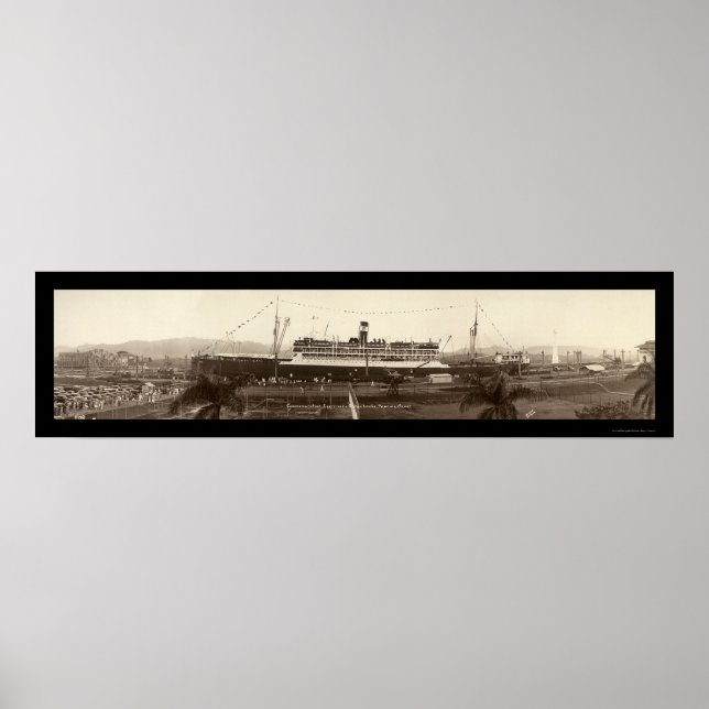Affiche SS Ancon Au Panama Photo 1939 (Devant)