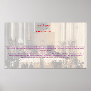 Affiche SS. Concile de Tridentin Canon XIII sur les Sacrem