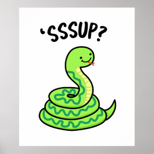 Affiche Sssup Funny Hisser Snake Pun