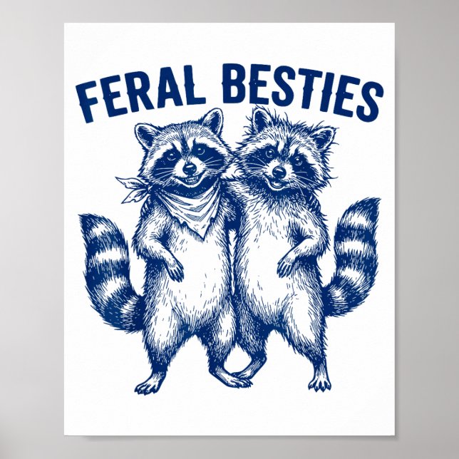 Affiche Ssum Feral Ies Matching Friend Twinning Funny Bff  (Devant)