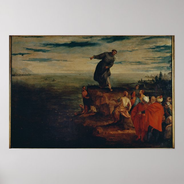 Affiche St. Anthony Preaching to the Fish, c.1580 (Devant)