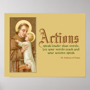 Affiche St. Antoine de Padoue & l'Enfant Jésus (JM 05)
