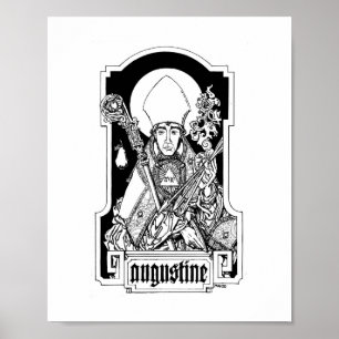 Affiche St. Augustine de Hippo 8" x 10" Imprimer