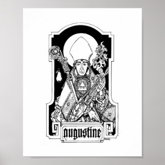 Affiche St. Augustine de Hippo 8" x 10" Imprimer