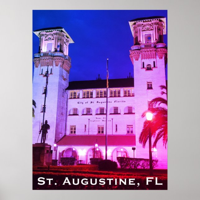 Affiche St. Augustine, FL - Hotel Alcazar (Devant)