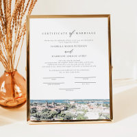 ST AUGUSTINE Skyline Certificat de mariage Garder