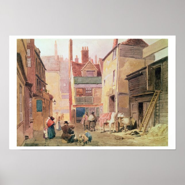 Affiche St. Bartholomew Close, Smithfield, Londres, 1850 ( (Devant)