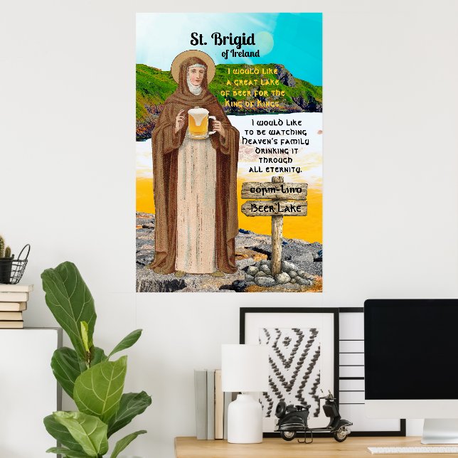 Affiche St. Brigid of Ireland and Her Lake of Beer (Bureau à domicile)