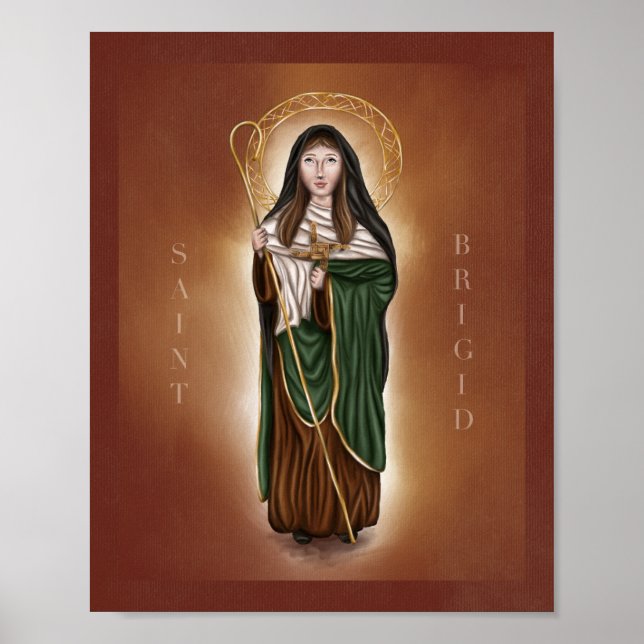 Affiche St. Brigid of Ireland Imprimer - Arrière - plan ro (Devant)