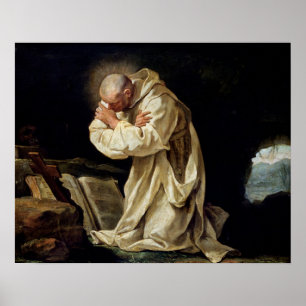 Affiche St Bruno priant dans le désert, 1763