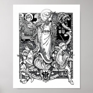 Affiche St Cecilia de Rome 8" x 10" copie