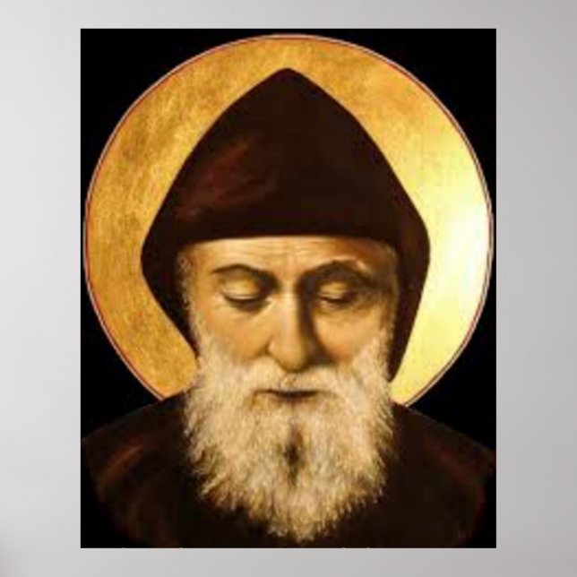 Affiche St. Charbel (Sharbel) Makhlouf Maronite (Devant)