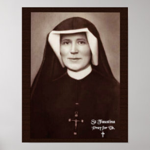 Affiche St Faustina Priez pour nous