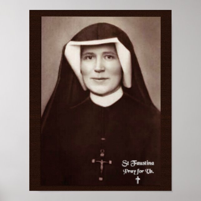 Affiche St Faustina Priez pour nous (Devant)