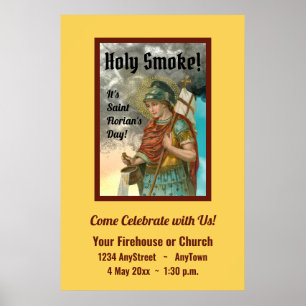 Affiche St. Florian avec seau (Fumée ; M 019)