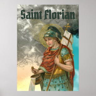 Affiche St. Florian with Bucket (Smoke; M 019)
