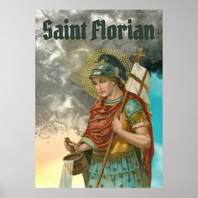 Affiche St. Florian with Bucket (Smoke; M 019) (Devant)