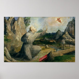 Affiche St Francis d'Assisi recevant les stigmates