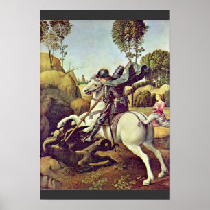 Affiche St. George Combattant Le Dragon Par Raffael