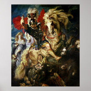 Affiche St George et le dragon, c.1606