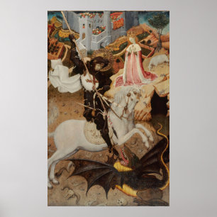Affiche St. George et le Dragon par Bernat Martorell