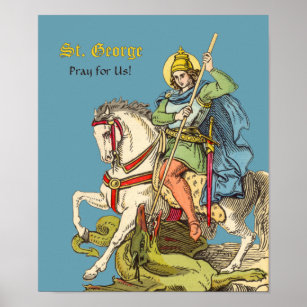 Affiche St. George sur le cheval (BS 01)