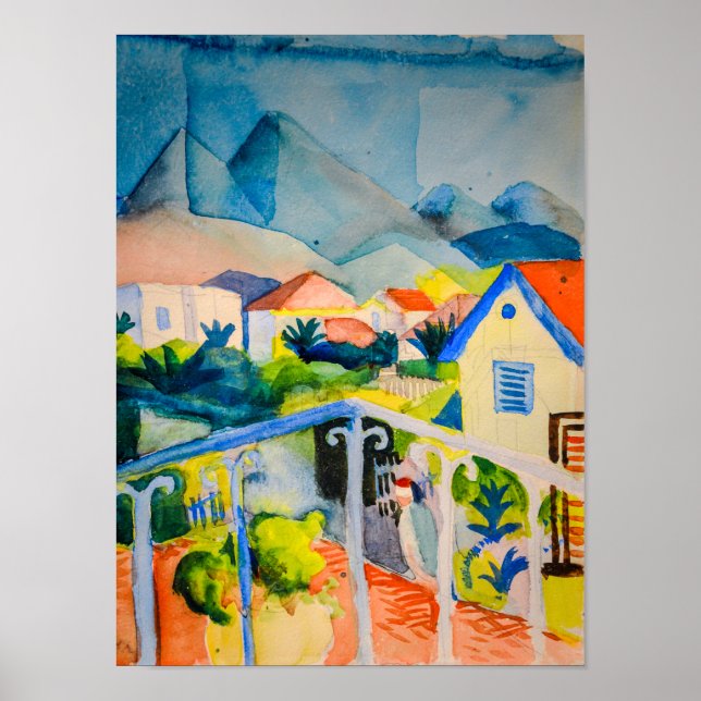 Affiche St Germain près de Tunis | Auguste Macke | (Devant)