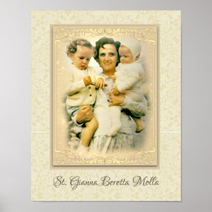 Affiche St. Gianna Beretta Molla Catholic Mother