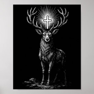 Affiche St. Hubert Hubertus Saint Patron des Chasseurs Cer
