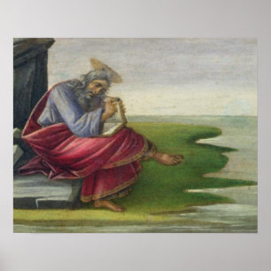 Affiche St John le divin sur Patmos, écrivant le livre