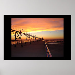 Affiche St. Joseph Pier Light, MI HI RES