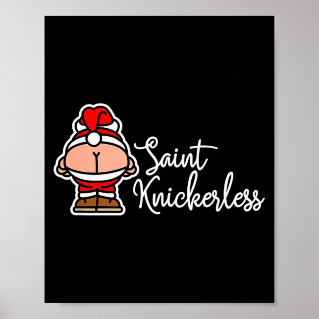 Affiche St. Knickerless Funny Mooning Santa Claus Christma (Devant)