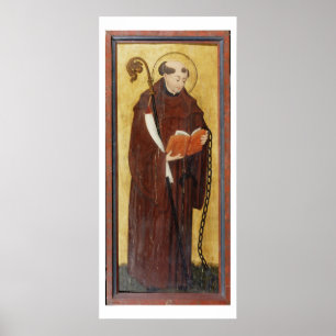 Affiche St Leonard (huile sur panneau moulu d'or) (paire