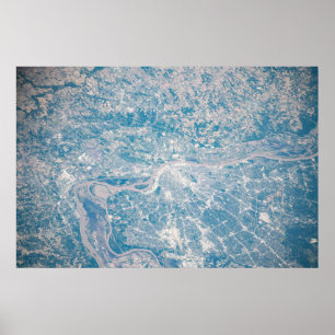 Affiche St. Louis, Missouri Le Long Du Mississippi.