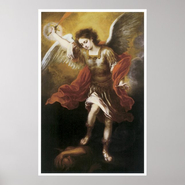 Affiche St. Michael, 1665-66 Bartolome Esteban Murillo (Devant)