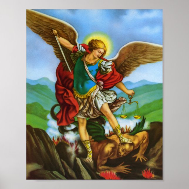 Affiche St Michael Archangel San Miguel Arcangel Imprimer (Devant)
