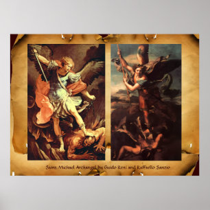Affiche St MICHAEL ARCHANGEL VANGUISHING SATAN