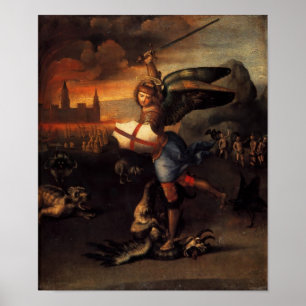 Affiche St Michael et le dragon